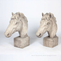 Hebei factory custom white marble stone horse head bust statue for sale